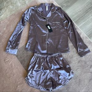 Honey Bum Satin Pajama Set - Large